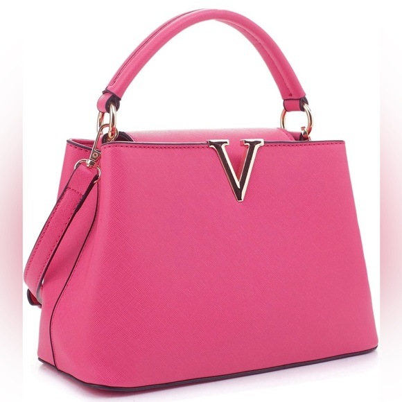 Handbags - Women’s pink shoulder bag crossbody top handle bag handbags for women